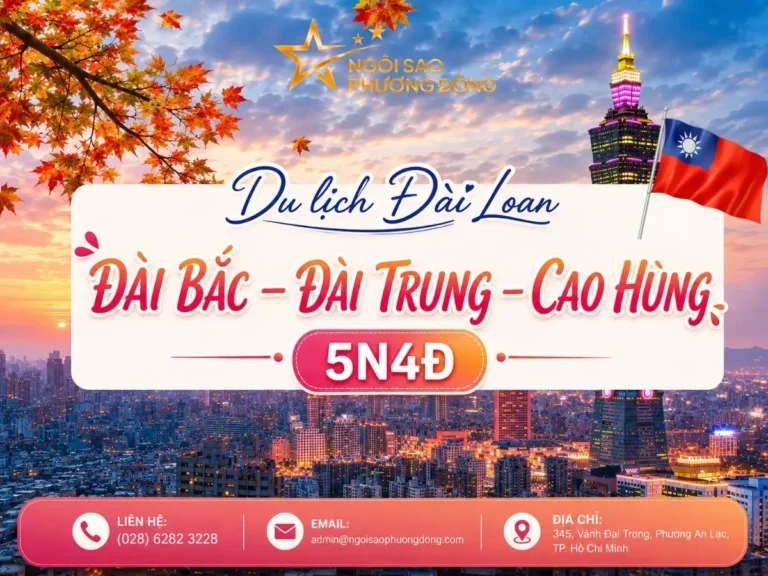 DU LỊCH ĐÀI LOAN ĐÀI BẮC – ĐÀI TRUNG – CAO HÙNG 5N4D