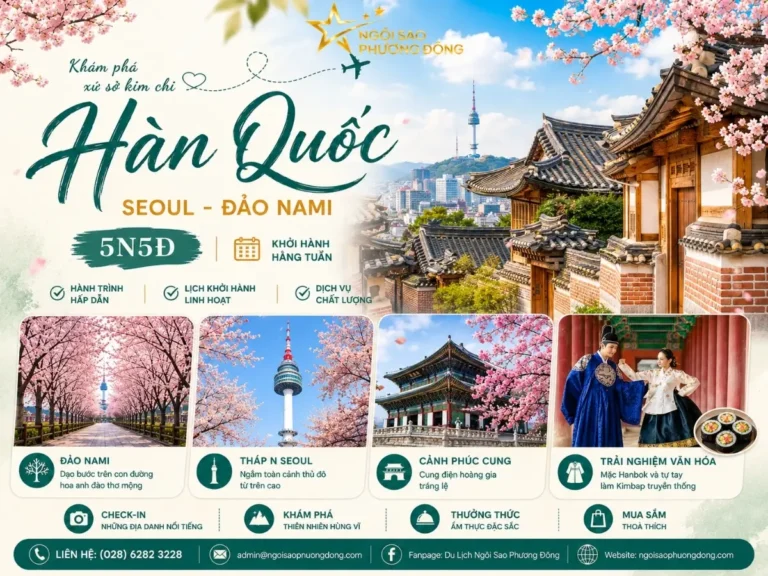 HÀN QUỐC – SEOUL – ĐẢO NAMI  5N5D