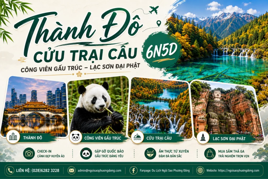 THÀNH ĐÔ – CỬU TRẠI CÂU – CÔNG VIÊN GẤU TRÚC – LẠC SƠN ĐẠI PHẬT 6N5D