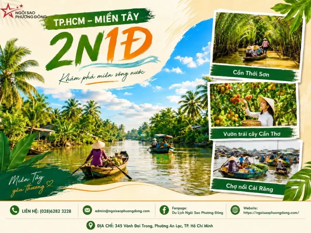 TP.HCM – MIỀN TÂY 2N1D