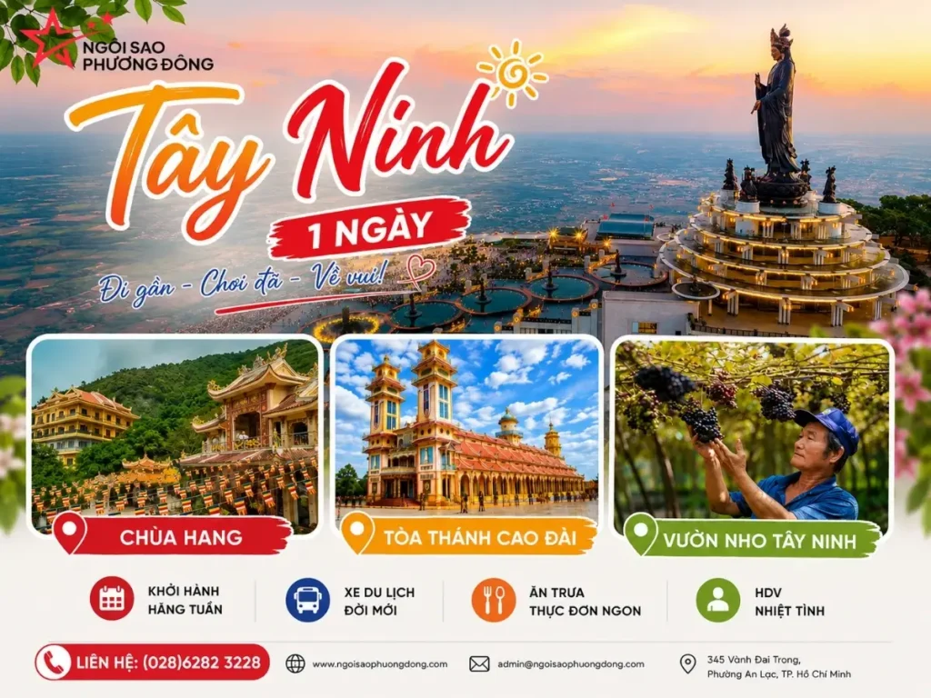 TP.HCM – TÂY NINH 1N